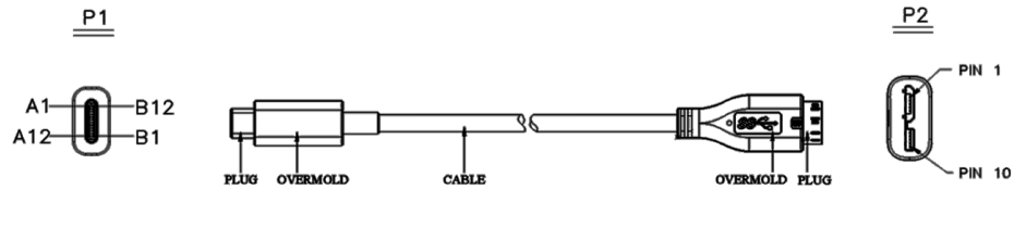 USB TYPE-C和USB3.1 Micor-B线缆接线图