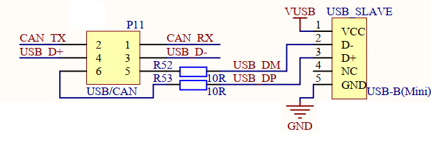 USB引脚原理图
